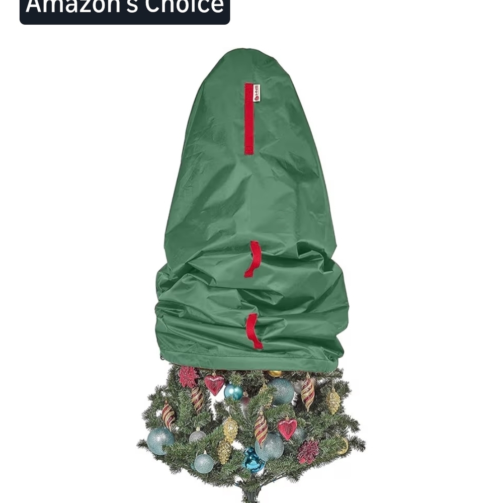 Green Christmas Tree Storage Bag